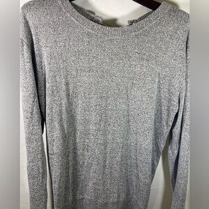 ✨ 4 for $30 ✨  Revamped Gray Sweater with Lace Up Back Size M